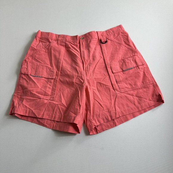 Columbia‎ PFG Shorts Cargo Fishing Short Pink Mens Size 2XL/7L Stretch Waist - Picture 1 of 5